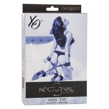 CALEXOTICS - NOCTURNAL CONECTOR HOG TIE CUERO AJUSTÁVEL PRETO