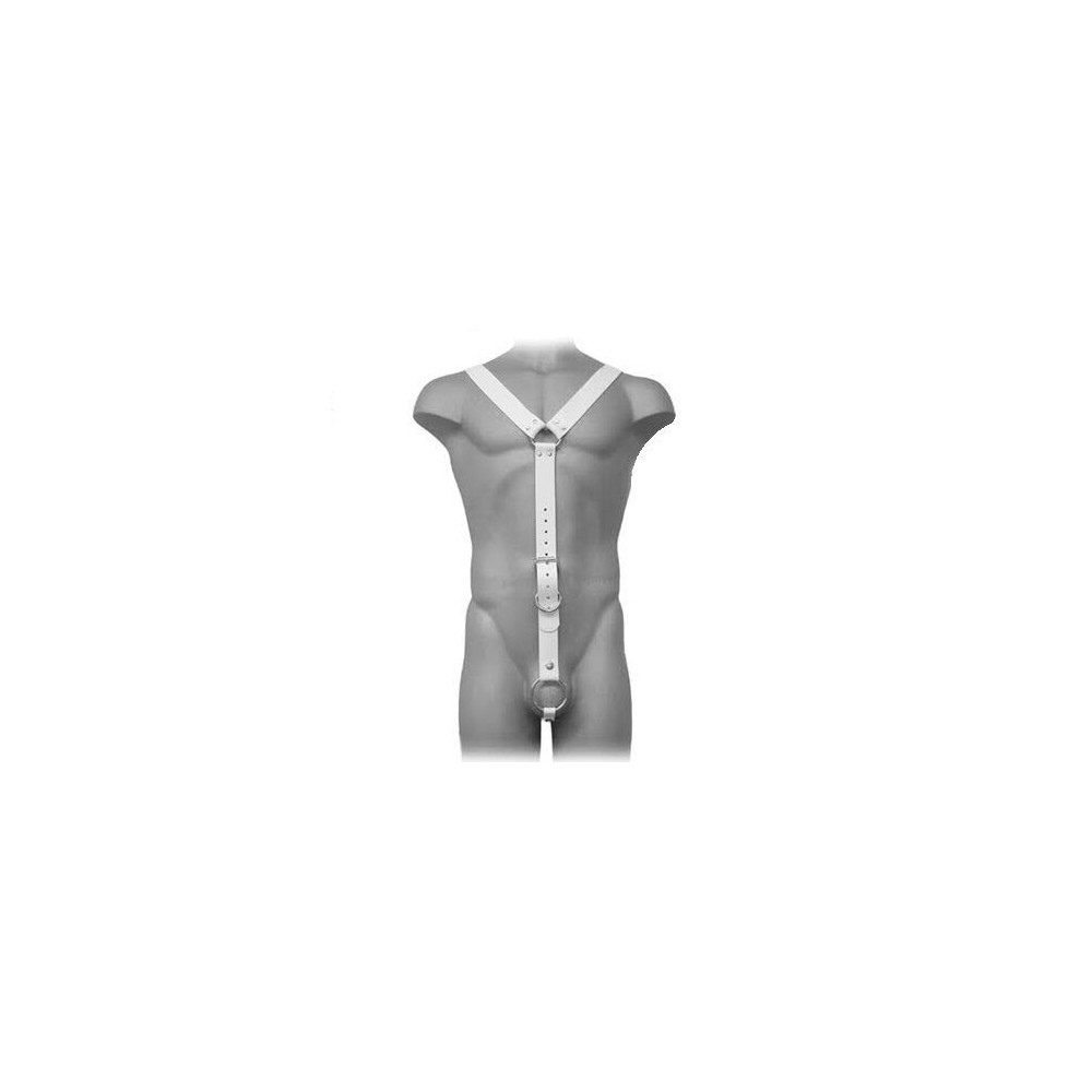 LEATHER BODY - ARNÊS HOMEM BRANCO