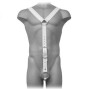 LEATHER BODY - HARNESS MEN WHITE