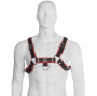 LEATHER BODY - CHAIN HARNESS III BLACK / RED