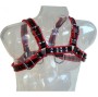 LEATHER BODY - CHAIN HARNESS III BLACK / RED
