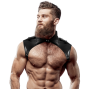 FETISH SUBMISSIVE ATTITUDE - BRIGADE NECK HARNESS ADJUSTABLE ECO LEATHER MEN