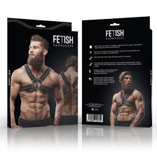 FETISH SUBMISSIVE ATTITUDE - ARNÊS DE PEITO CRUZADO COM TACHAS ECO COURO HOMENS
