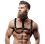 FETISH SUBMISSIVE ATTITUDE - ARNÊS DE PEITO COM GOLA AJUSTVEL ECO COURO HOMEM