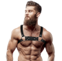 FETISH SUBMISSIVE ATTITUDE - BULLDOG CHEST HARNESS ECO LEATHER MEN SIZE M/L