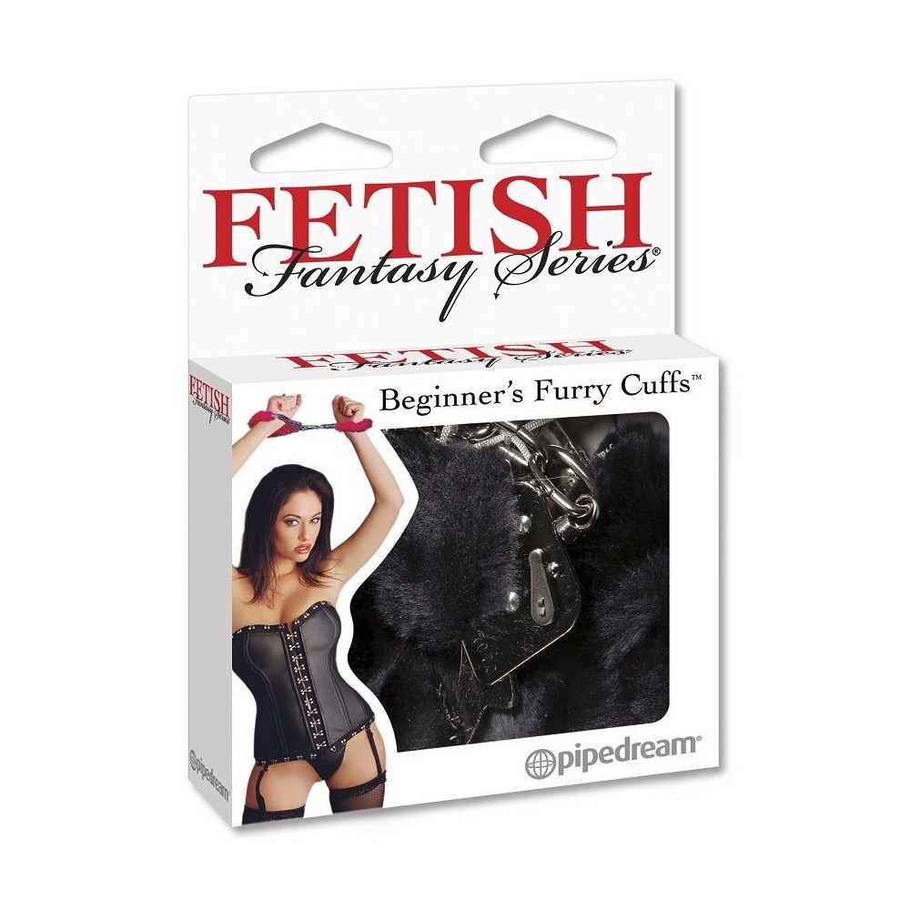 FETISH FANTASY SERIES - FURRY CUFFS BLACK