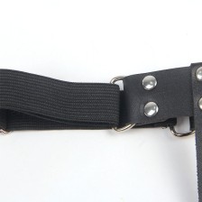 SUBBLIME - 953744 VERSTELLBARES PUNK-STRUMPFHOSE AUS LEDER SCHWARZ EINE GRÖSSE