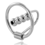 METAL HARD - GLAND RING WITH URETHRAL PLUG 28MM