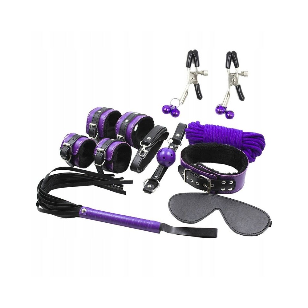 SECRETPLAY - BDSM SET 8PCS PURBLE /BLACK