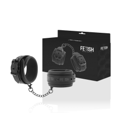 FETISH SUBMISSIVE - VEGAN LEATHER HANDCUFFS WITH NEOPRENE LINING