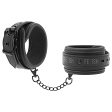 FETISH SUBMISSIVE - VEGAN LEATHER HANDCUFFS WITH NEOPRENE LINING