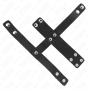 KINK - ANNEAU DE CAGE À PÉNIS EN CUIR AVEC SÉPARATEUR DE BALLES RÉGLABLE