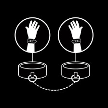 FETISH SUBMISSIVE - VEGAN LEATHER HANDCUFFS WITH NEOPRENE LINING