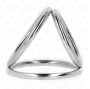 KINK - ANNEAU PÉNIS EN MÉTAL TRIPLE CHROME 3,2 CM À 4,5 CM