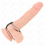 KINK - DOUBLE ANNEAU PÉNIS 3,8 CM À 5 CM CONNECTÉ PAR CUIR