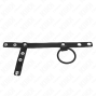 KINK - ANELLO PER PENE IN SILICONE 3,8 CM CON DIVISORE PER PALLINE E CINTURINO IN PELLE 22 X 1,5 CM