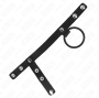 KINK - ANELLO PER PENE IN SILICONE 3,8 CM CON DIVISORE PER PALLINE E CINTURINO IN PELLE 22 X 1,5 CM
