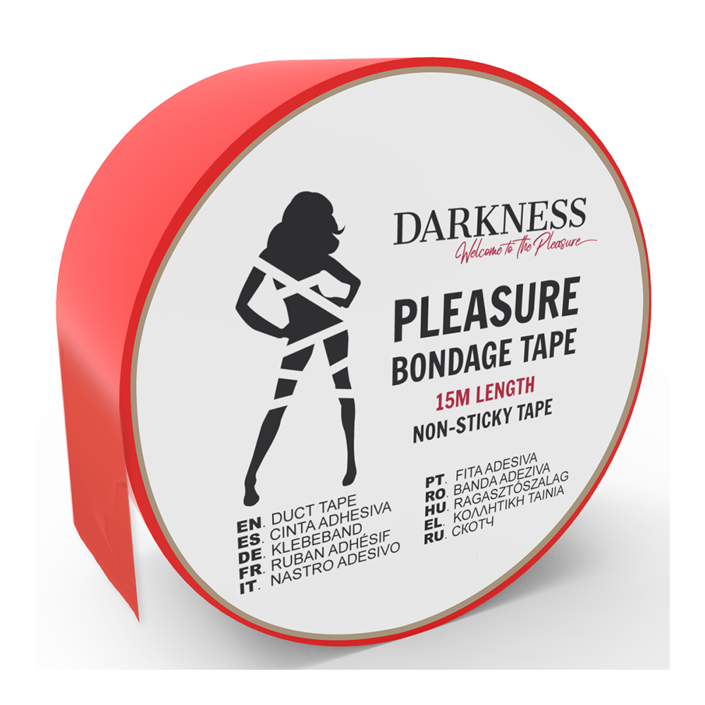 DARKNESS - FITA BONDAGE VERMELHA NO PEGAJOSA 15 M