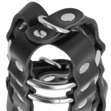 DARKNESS - LEATHER CHASTITY CAGE