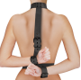 FETISH SUBMISSIVE BONDAGE - KRAGEN UND HANDGELENKMANSCHETTEN-KÖRPERFESTLEGE-SET