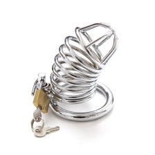 OHMAMA FETISH - METAL CHASTITY LOCKABLE COCK CAGE SIZE S