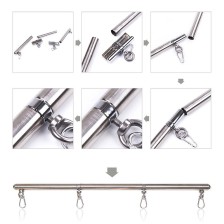 OHMAMA FETISH - DETACHABLE SPREADER METAL BAR 4 HOOKS