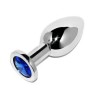 METAL HARD - PLUG ANALE DIAMOND BLUE PICCOLO 5.71CM