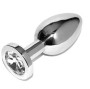 METAL HARD - ANAL PLUG DIAMOND TRANSPARENT SMALL 5.71CM