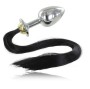 METAL HARD - PLUG ANALE IN ACCIAIO METALLIZZATO CON CODA 8,89 CM