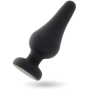 INTENSE - PLUG ANAL PIPO L SILICONE PRETO 13 CM