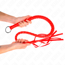 KINK - SNAKE WHIP WITH RED HAND RING 65 CM