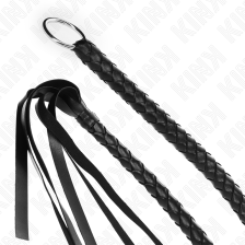 KINK - SCHLANGENPEITSCHE MIT SCHWARZEM HANDRING 65 CM