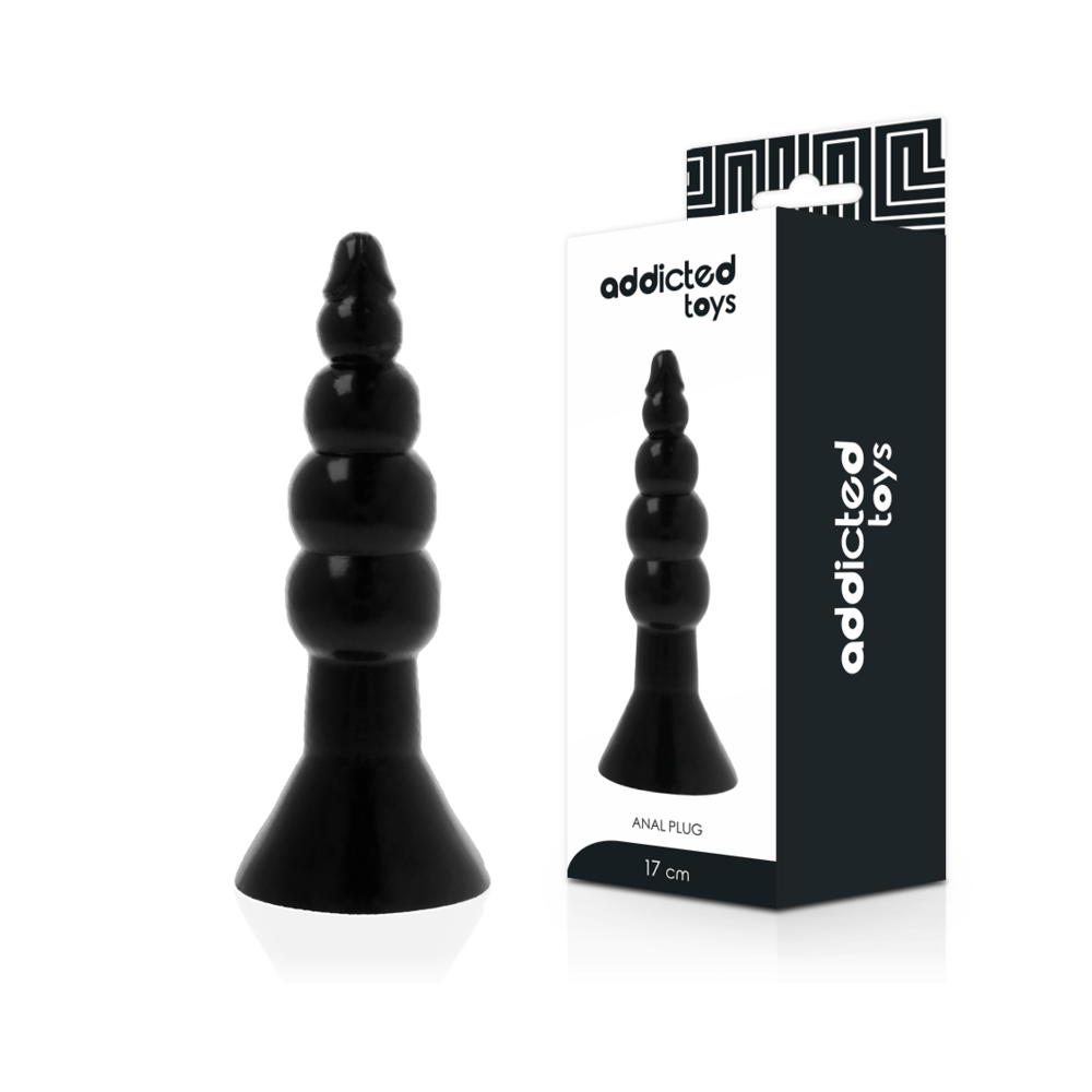 ADDICTED TOYS - PLUG ANAL 17 CM PRETO