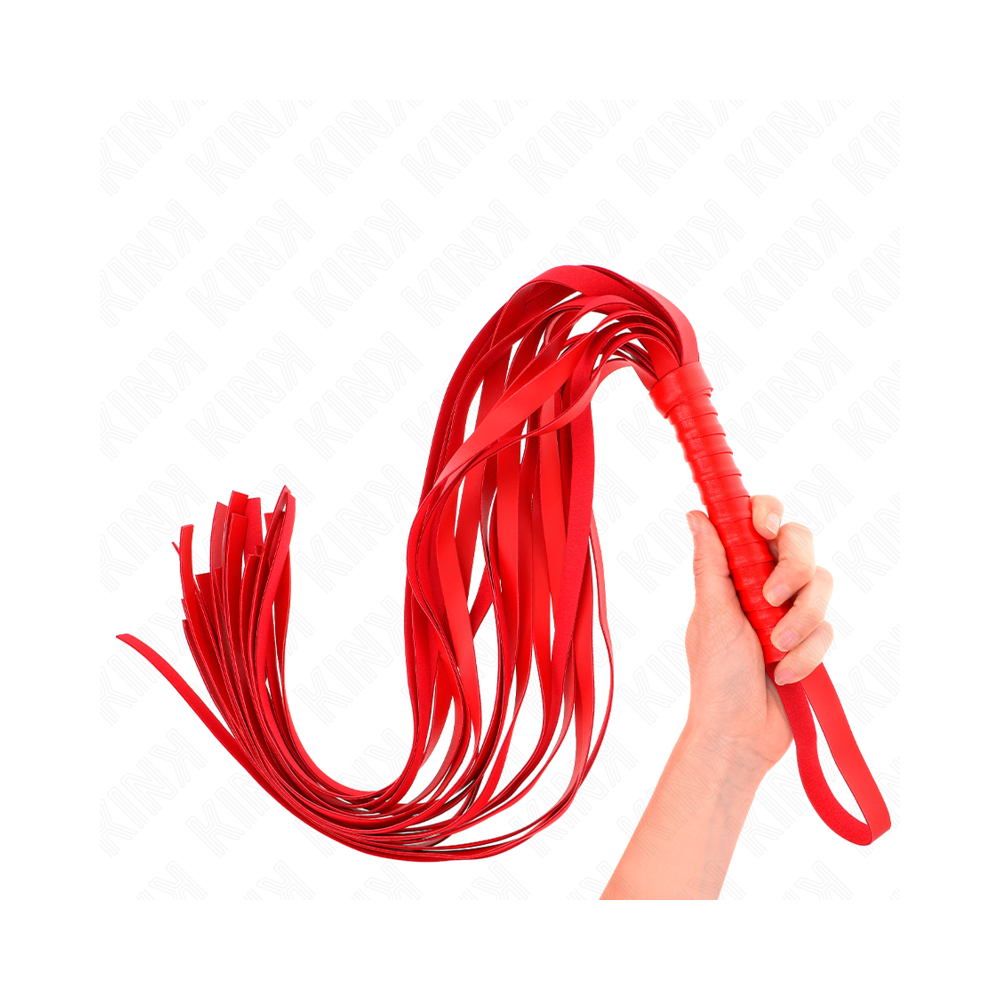 KINK - RED SHORT HANDLE LONG TAIL WHIP 70 CM