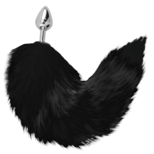 DARKNESS - PLUG ANAL QUEUE NOIRE ARGENT 8 CM
