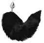 DARKNESS - PLUG ANAL QUEUE NOIRE ARGENT 8 CM