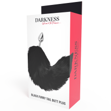 DARKNESS - PLUG ANAL QUEUE NOIRE ARGENT 8 CM