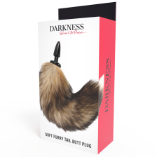 DARKNESS - PLUG ANAL DE CAUDA NATURAL SILICONE PRETO 10CM
