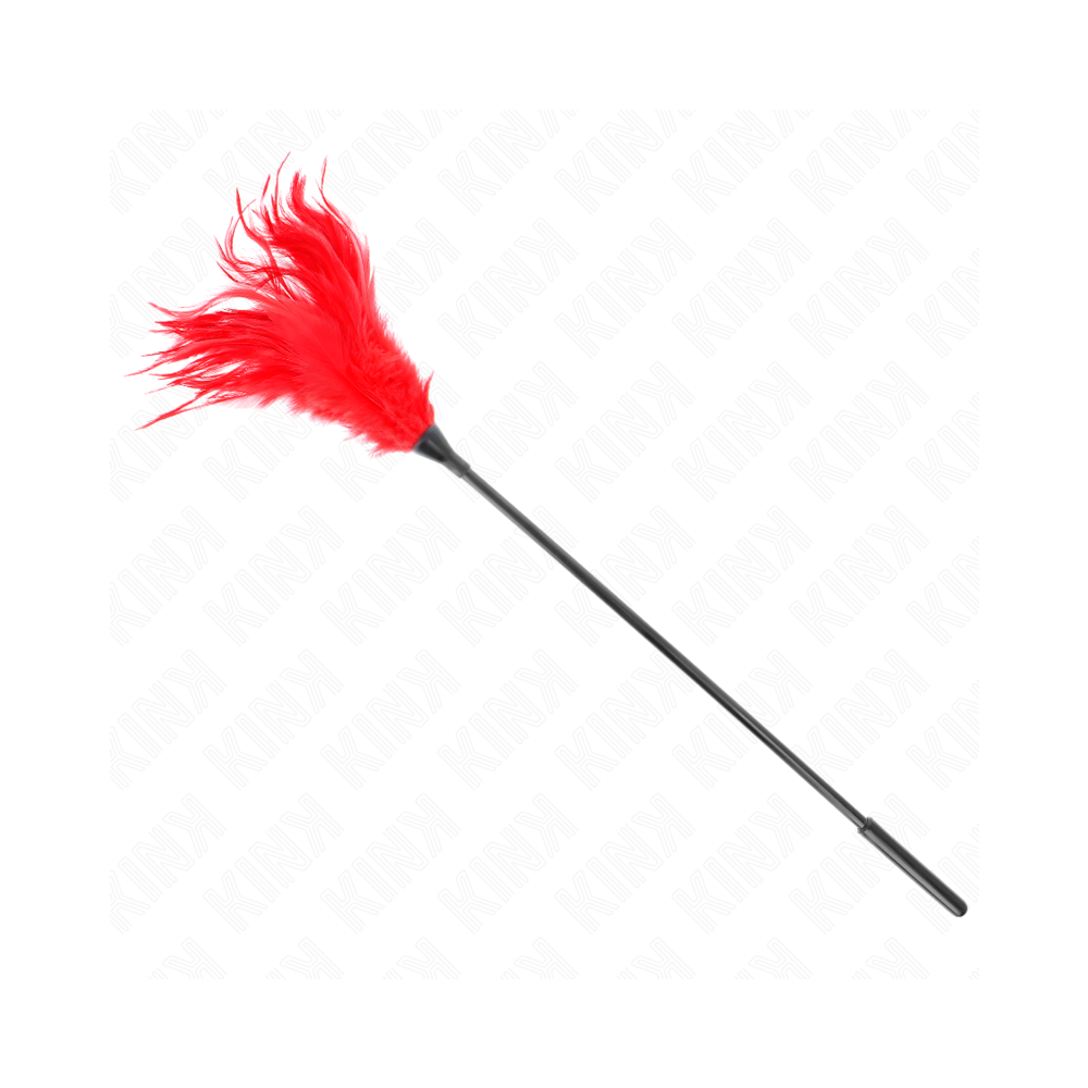 KINK - PLUSIEURS PLUMES DE CHATOUILLES ROUGES 45 CM