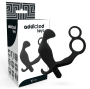 ADDICTED TOYS - ANALPLUG MIT DOPPELTEM PENISRING UND HODEN SCHWARZ