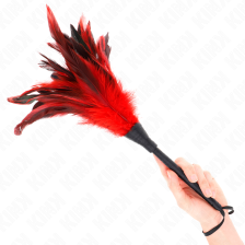 KINK - RED MAIDS HORNFORM TICKLE HÜHNERFEDERN 36 CM