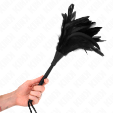 KINK - BLACK MAIDS HORNFORM TICKLE HÜHNERFEDERN 36 CM