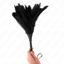 KINK - BLACK MAIDS HORN SHAPED TICKLE CHICKEN FEATHERS 36 CM