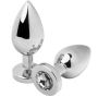 METAL HARD - ANAL PLUG DIAMOND TRANSPARENT MEDIUM 7.62CM