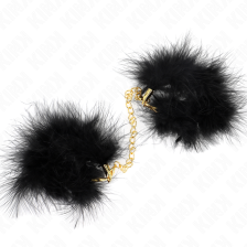 KINK - FEATHER HAND CUFFS WITH GOLD CHAIN MODEL 2