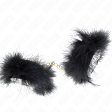 KINK - FEATHER HAND CUFFS WITH GOLD CHAIN MODEL 2