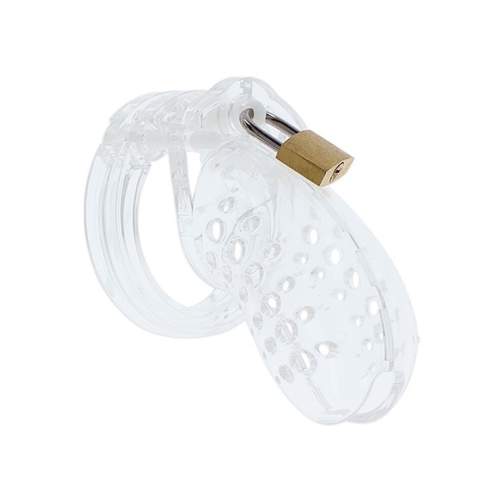 HIDDEN DESIRE - EXTREME CHASTITY COCK CAGE ACRYLIC ADJUSTABLE CLEAR