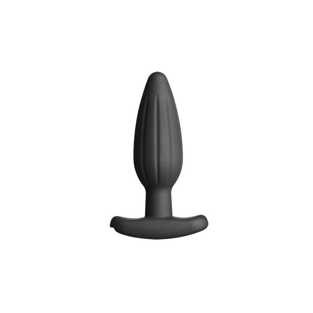 ELECTRASTIM - PLUG ANAL DE SILICONE PRETO ROCKER MÉDIO