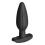 ELECTRASTIM - PLUG ANAL DE SILICONE PRETO ROCKER MÉDIO