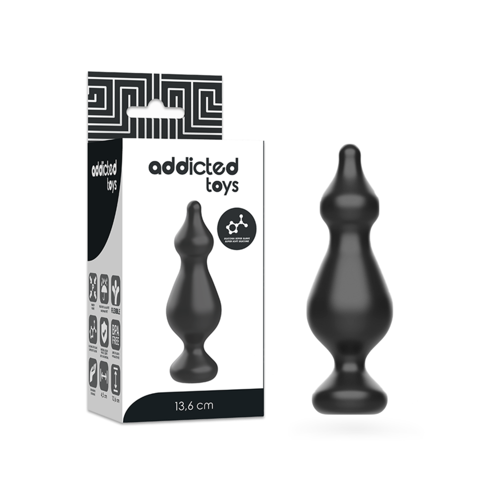 ADDICTED TOYS - PLUG SEXUEL ANAL 13.6 CM NOIR